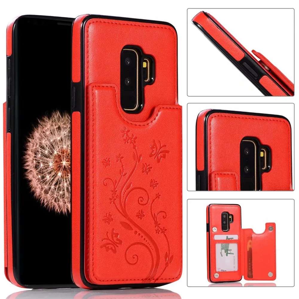 Чехол-кошелек для samsung galaxy note 9, 8, s10, s9, s8 plus, s10e, s7 edge, чехол, открытка с изображениями цветов, кожаный держатель, чехол для телефона, fundas