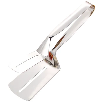 

Food For Pizza Fish Cooking Tool Barbecue Kitchen Tongs Turner Serving Anti Scald Spatula Bread Stainless Steel Steak Clamp