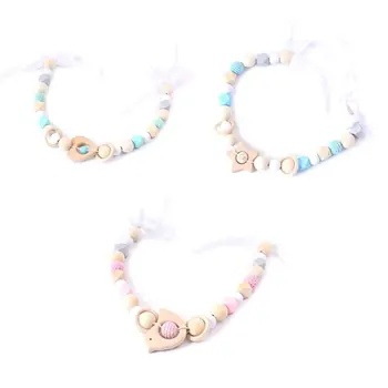 

Kids Room Decor Baby Stroller Decorative Pendant Newborn Wooden Teethers Baby Stroller Pendant