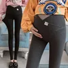 Women Pregnant Plus High Waist Leggings For Maternity Nuring Abdominal Elastic Clothes Black Gray Pregnancy Belly Pencil Pants ► Photo 2/6