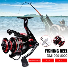 

Fishing Reel DM1000-8000 Spinning Reel Metal Spool Saltwater Baitcasting Reel 9-23kg Max Drag Left/Right Hand Fishing Wheel