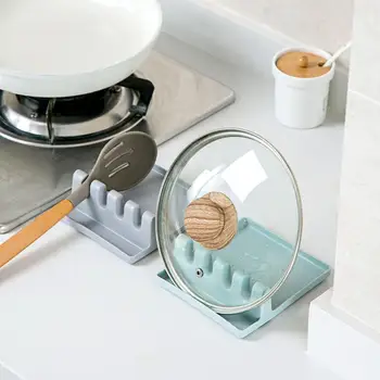 

Kitchen Pot Cover Shelf Plastic Spoon Cookers Holder Pot Lids Pot Pan Cover Storage Rack Drainer Kitchen Organizer Shelves