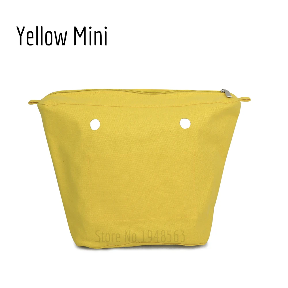 Yellow Mini Tanqu водонепроницаемая внутренняя подкладка Obag вставка карман на молнии классический мини холст внутренний карман для O сумка - Цвет: Yellow Mini