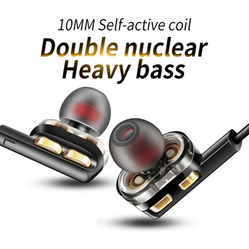 

Hifi Metal Magnetic Earphone Sport Running In-Ear Earphones HandsFree Earbuds Headphones with Mic Stereo Gaming Music Headset