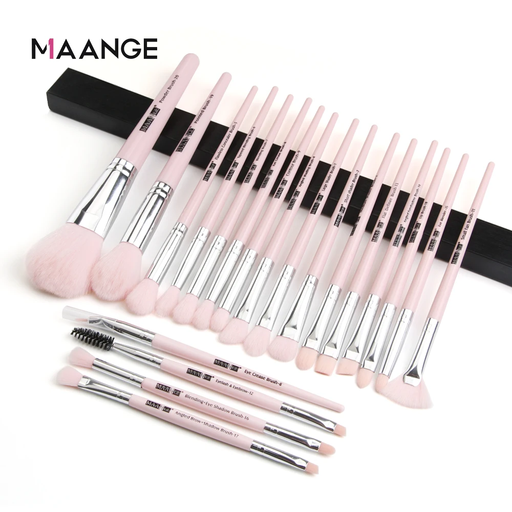 Makeup-Brushes-Set Eyelash-Lip Blending-Eyeliner Make-Up Maange Pro Bag-Powder Eyeshadow