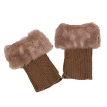 Женские зимние уличные Мягкие вязаные ботиночки; носки с коротким рукавом; однотонные гетры; аксессуары для взрослых