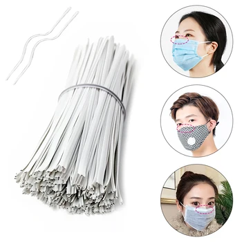 

100Pcs Mask Clip Plastic Nose Bridge Clip Adjustable Elastic Face Mask Nose Strip Man Women Nose Strip Of Mask