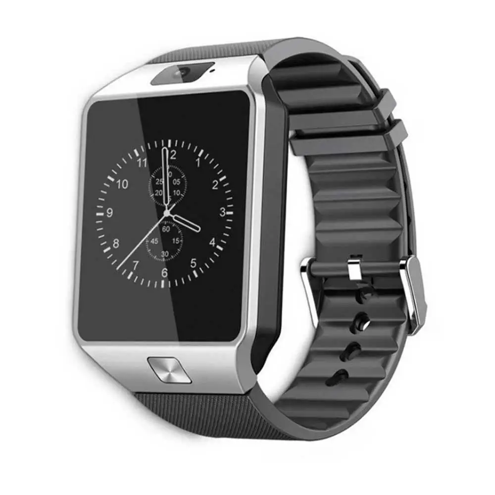 DZ09 Смарт часы циферблат/ответ GSM SIM/TF карта камера фитнес трекер Bluetooth спортивный браслет для iPhone Android PK GT08 A1 Q18 - Цвет: Черный