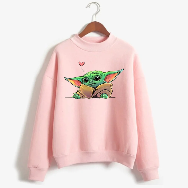  Harajuku The Mandalorian Baby Yoda Sweatshirt Women Star Wars Space Opera TV Series Hoodies Science