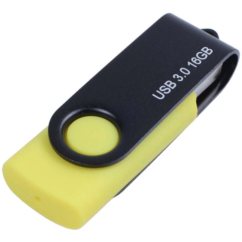 Супер флеш-накопитель USB 3,0 впечатляющая Скорость [поворотный дизайн]-16 Гб черно-желтый