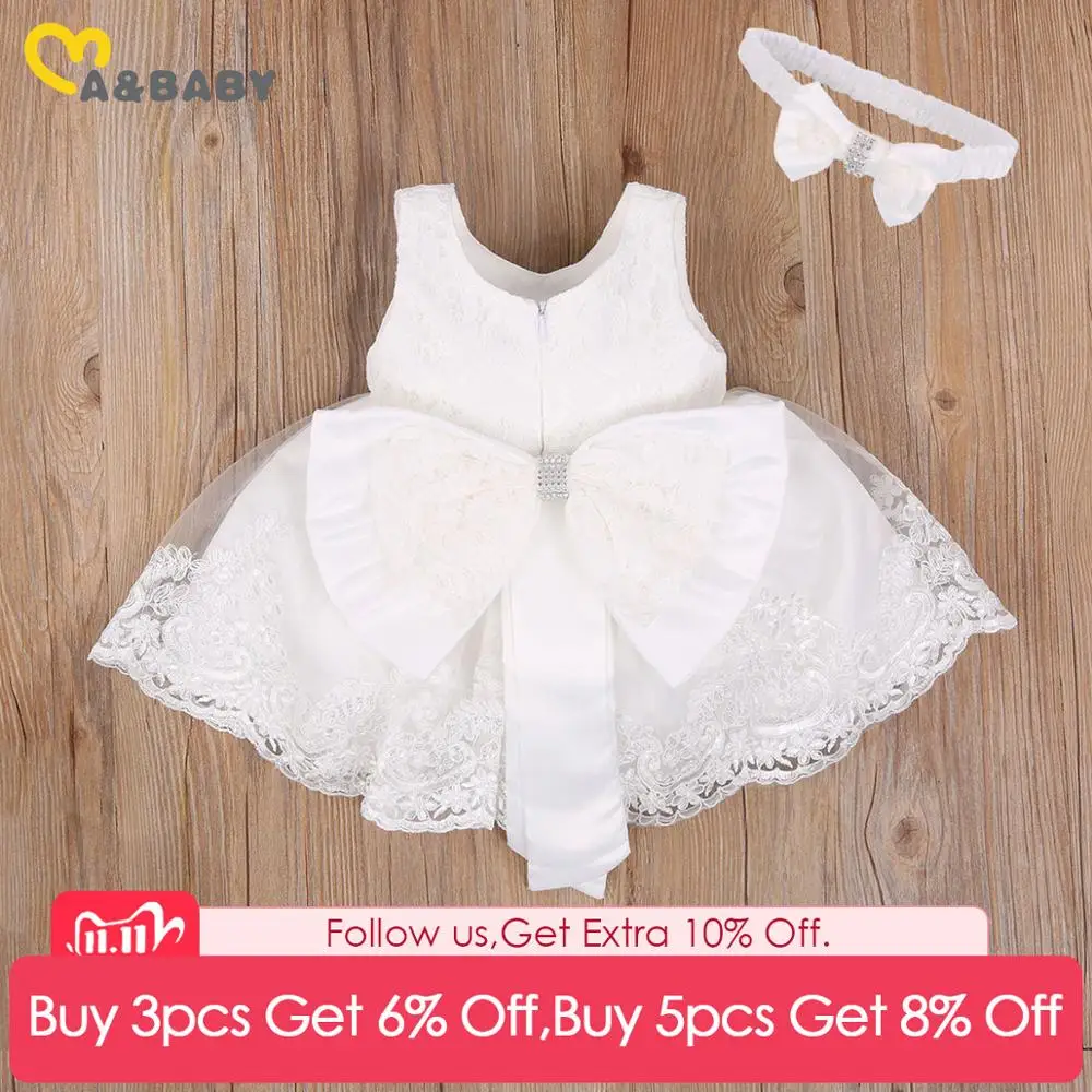 

Ma&Baby 0-24M Princess Newborn Infant Baby Girl Tutu Dress Bow Lace Tulle Party Birthday Baptism Dress For Baby Girl Christmas