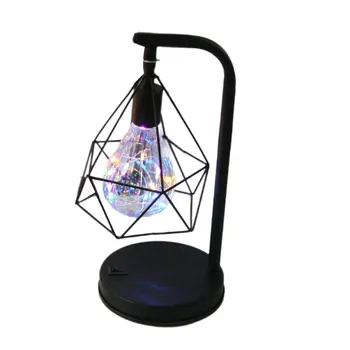 

LED Iron Art Lamp Home Decoration Table Lamp Creative Small Table Lamp Atmosphere Creating Four Colored Lights