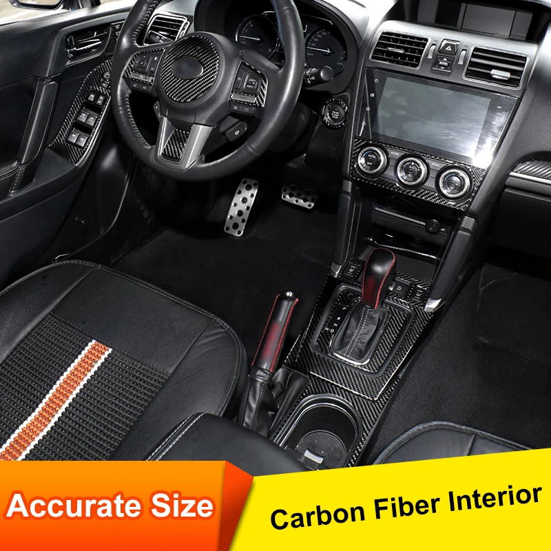 

QHCP Engine Start Stop Button Ring Door Bowl Sticker Car Steering Wheel Button Cover ABS For Subaru Forester 2015 2016 2017 2018