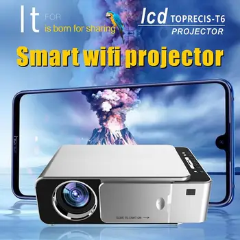 

T6 Portable 1080P HD Projector With On-Screen Function Mirroring Screen Led For Home Theater Business Presentations
