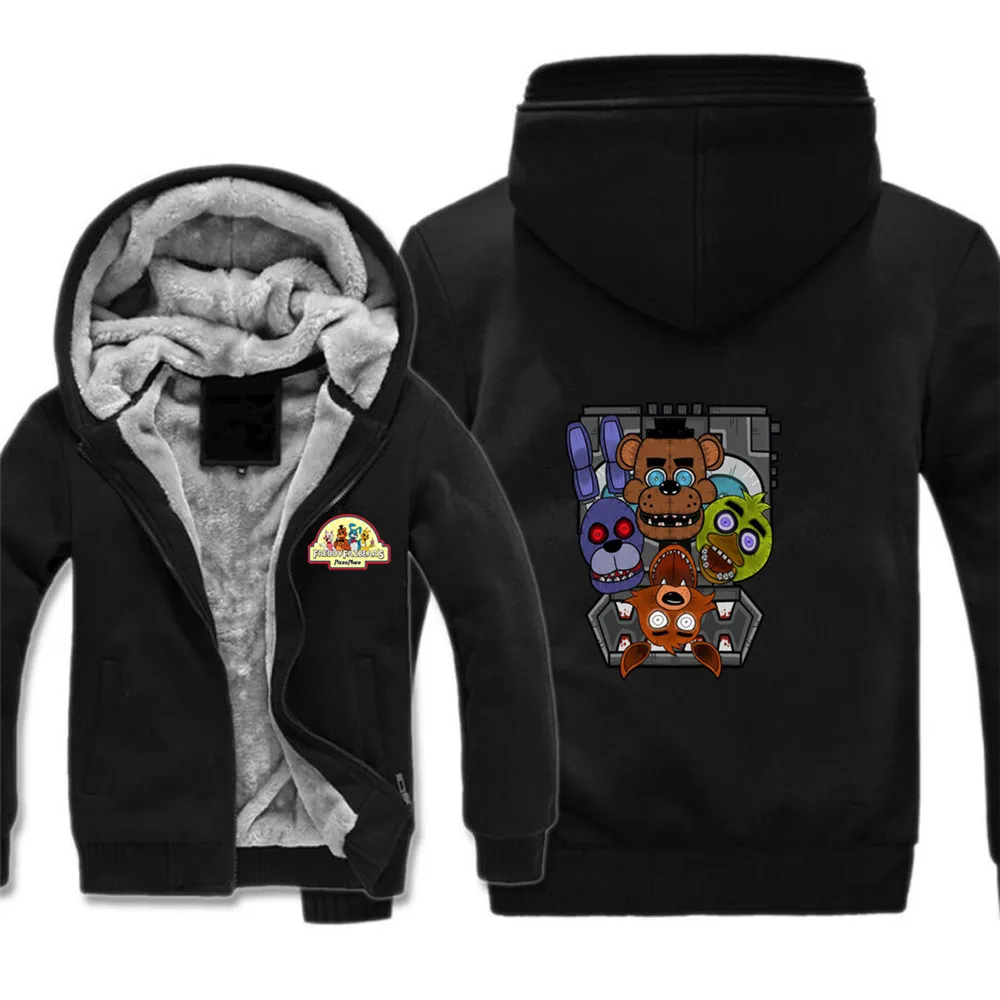 01 Аниме Five Nights at Freddy's куртка толстовка на молнии Otaku костюм Толстовка и штаны Одежда зимнее пальто Зимние флисовые свитшоты - Цвет: 01