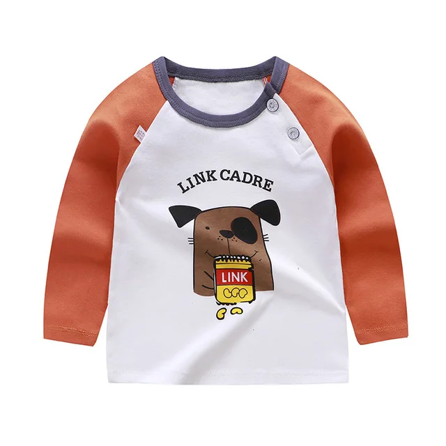 Осенне-весенние хлопковые топы для новорожденных девочек и мальчиков; футболки с длинными рукавами; зимняя футболка с рисунком для малышей; детская одежда - Color: TSL045