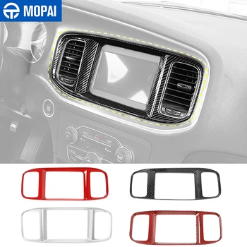 

MOPAI Interior Mouldings for Charger 2015+ Car Navigation Panel Decoration Cover Sticker for Dodge Charger 2015+ Accessories