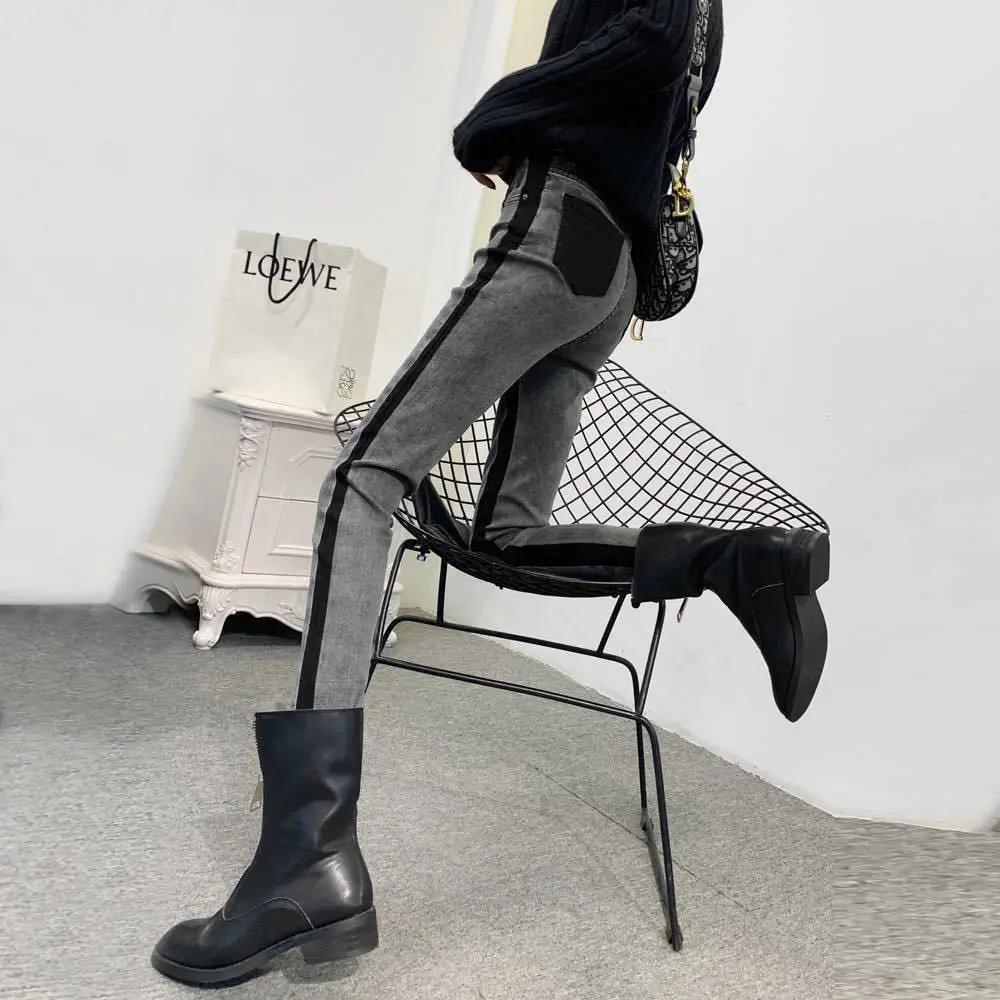 

Woman Jeans Pants High Waist Autumn Tights Pencil Long Pants Pantalones Vaqueros Mujer