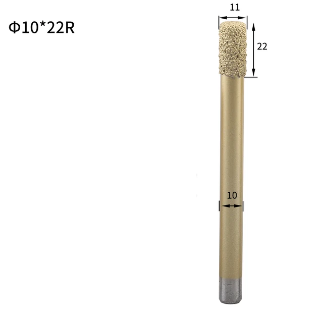 1pcs Flat Bottom Slotted Straight Knife Welding Sintering Granite Flat Head Drill Used For CNC Machine Tool Stone Carving Tools 10X22R