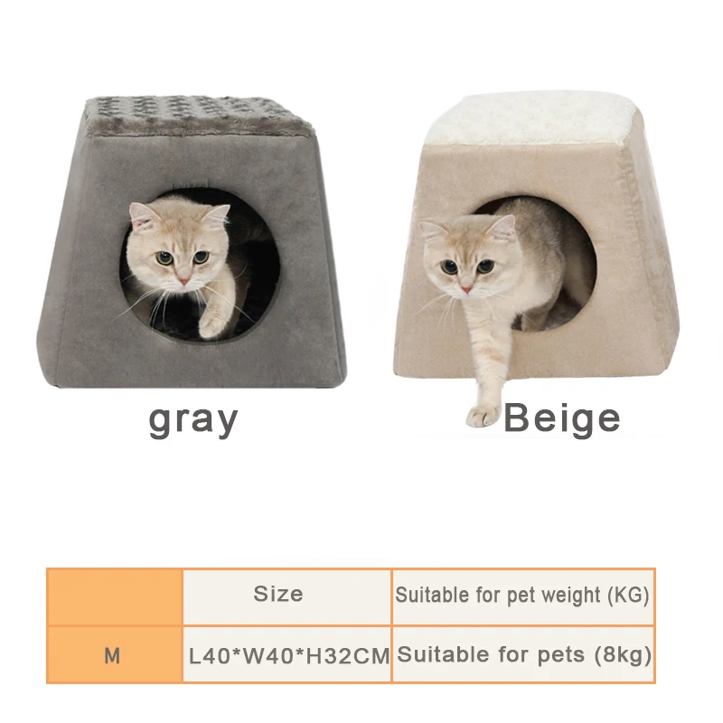  Collapsible Cat Cave Warm House Kennel Beds Pet Cats Sofa Mats Dogs for Small Kittens Home Window S