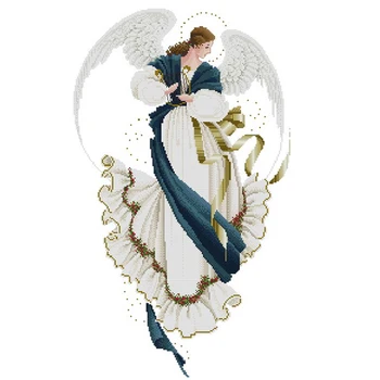 

11TH Top Quality beautiful lovely counted cross stitch kit angel of hope blue and white fairy angel de la Esperanza