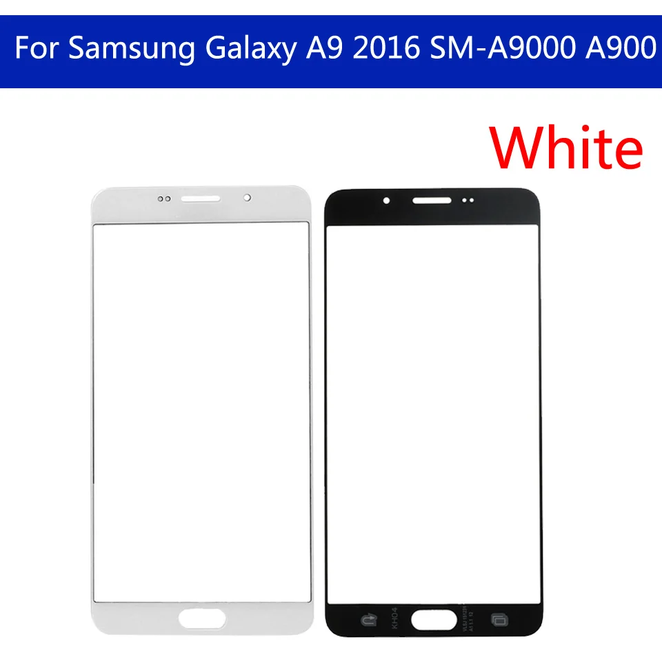 10pcs\lot 6.0" For Galaxy A9 SM-A9000 SM-A9000Z A900 A9000 A9000Z Front Outer Glass Touch Screen Lens Replacement
