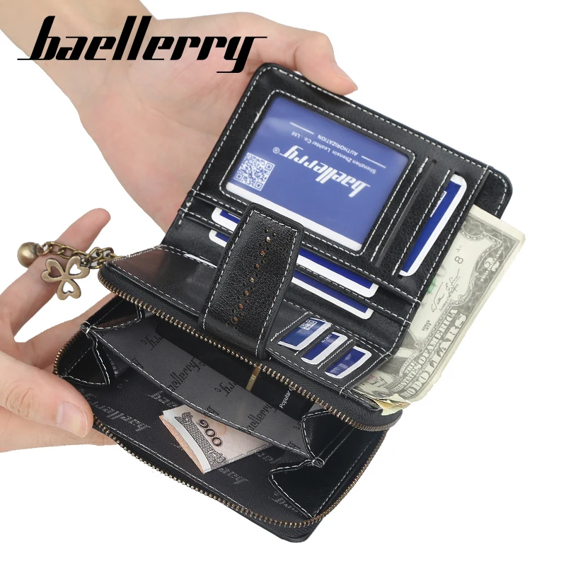 Baellerry, люксовый бренд, Женский кошелек из искусственной кожи, с отделением для монет, женские кошельки, женская сумка для денег, короткий кошелек для женщин
