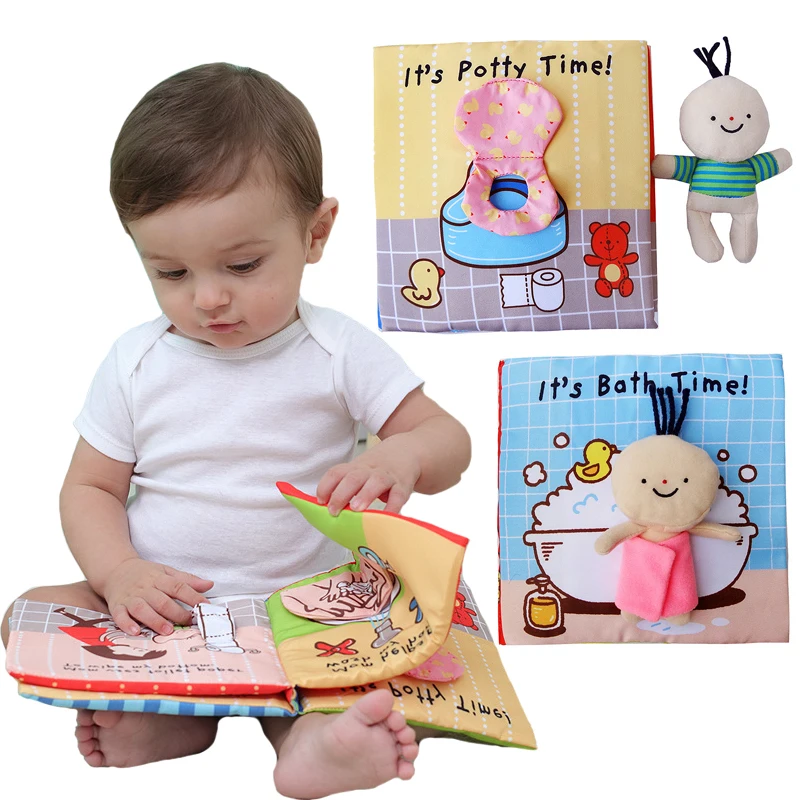 FUGZ Baby Cloth Book Set 2 Pack Best Gifts for Babies. Educational Learning Toy for Newborn Boy Girl 