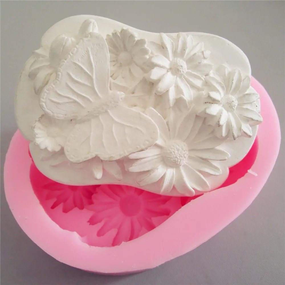 Butterfly Design Soap Mold Decorative Silicone Molds For Soap Scented