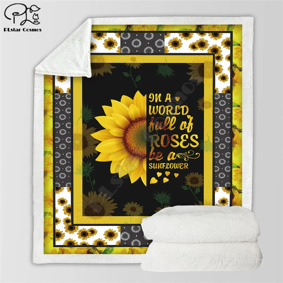 

Флисовое одеяло You Are My Sunshine с 3d принтом, толстое модное покрывало для пешего туризма и пикника, покрывало из шерпы 06