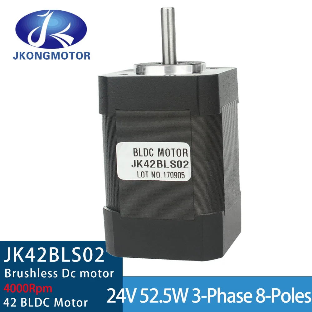 Motor dc sem Escova para Impressora 3d Design Faça Você Mesmo 42bls02 4000rpm 42*42*61 mm 24v 52.5w Phase 0.125n.m Pólos 3.3a