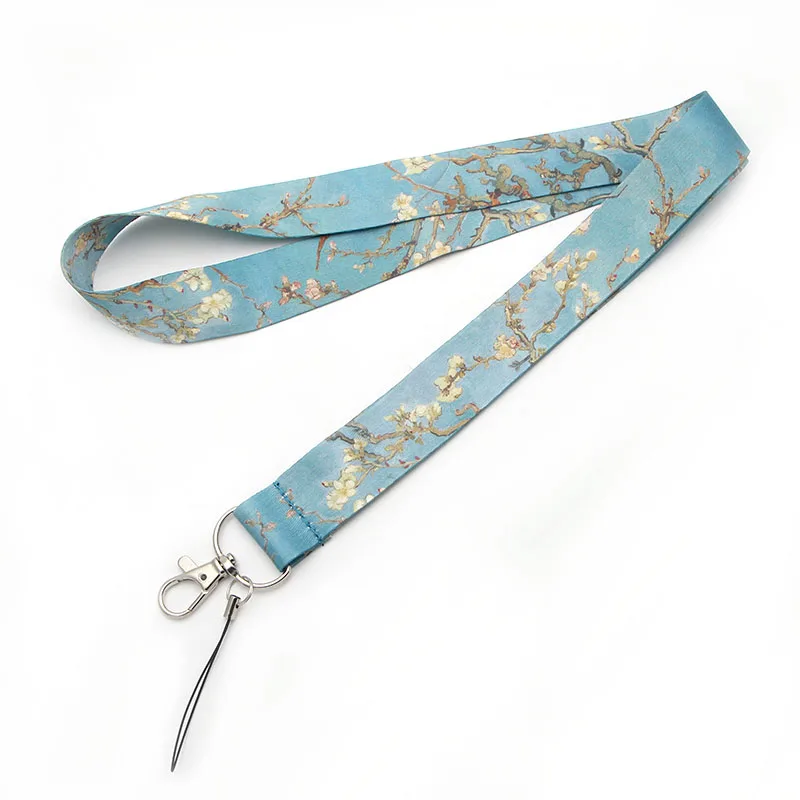 PC245 1 шт. Van Gogh Lanyards держатель удостоверения личности ID карта пропуск Мобильный телефон ремни значок брелок для ключей - Color: 4