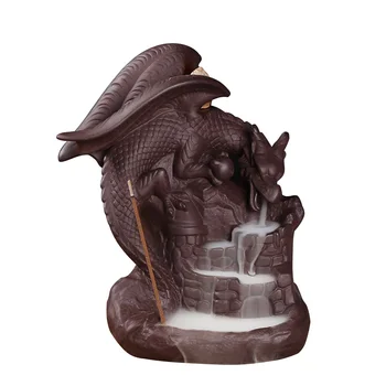 

Craft Office Backflow Yoga Traditional Incense Burner Dragon Shape Relaxing Home Desktop Bedroom Gift Decoration Holder