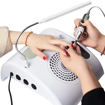 

Electric Nail Drill 45W 30000 Rotary Drill Mobile Phone Nail Vacuum Cleaner Vacuum Lamp 3 in 1 Manicure Machine EU Plug