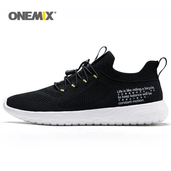 

ONEMIX 2019 2020 Running Shoes For Men Women Lightweight Air-Knit Mesh Tenis Sneakers Slip-on Design Outdoor Trainers