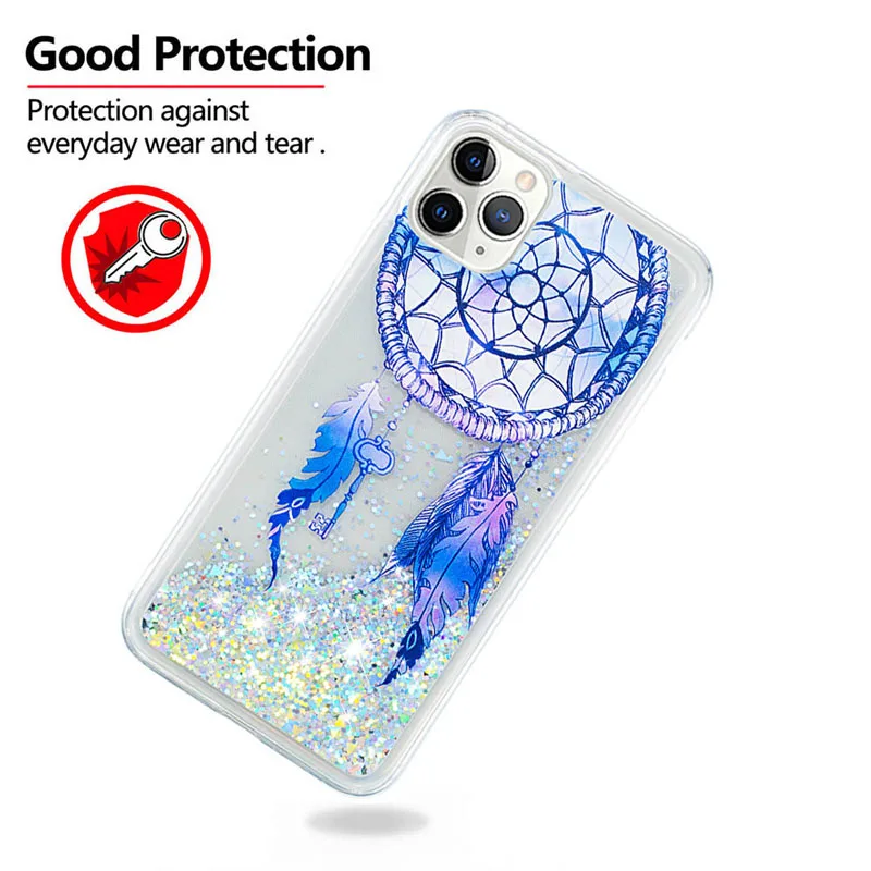 Чехол для iPhone 11 Pro 4 4S 5 5S SE 6 7 8 Plus X XR XS Max блестящий мягкий милый чехол с блестками и