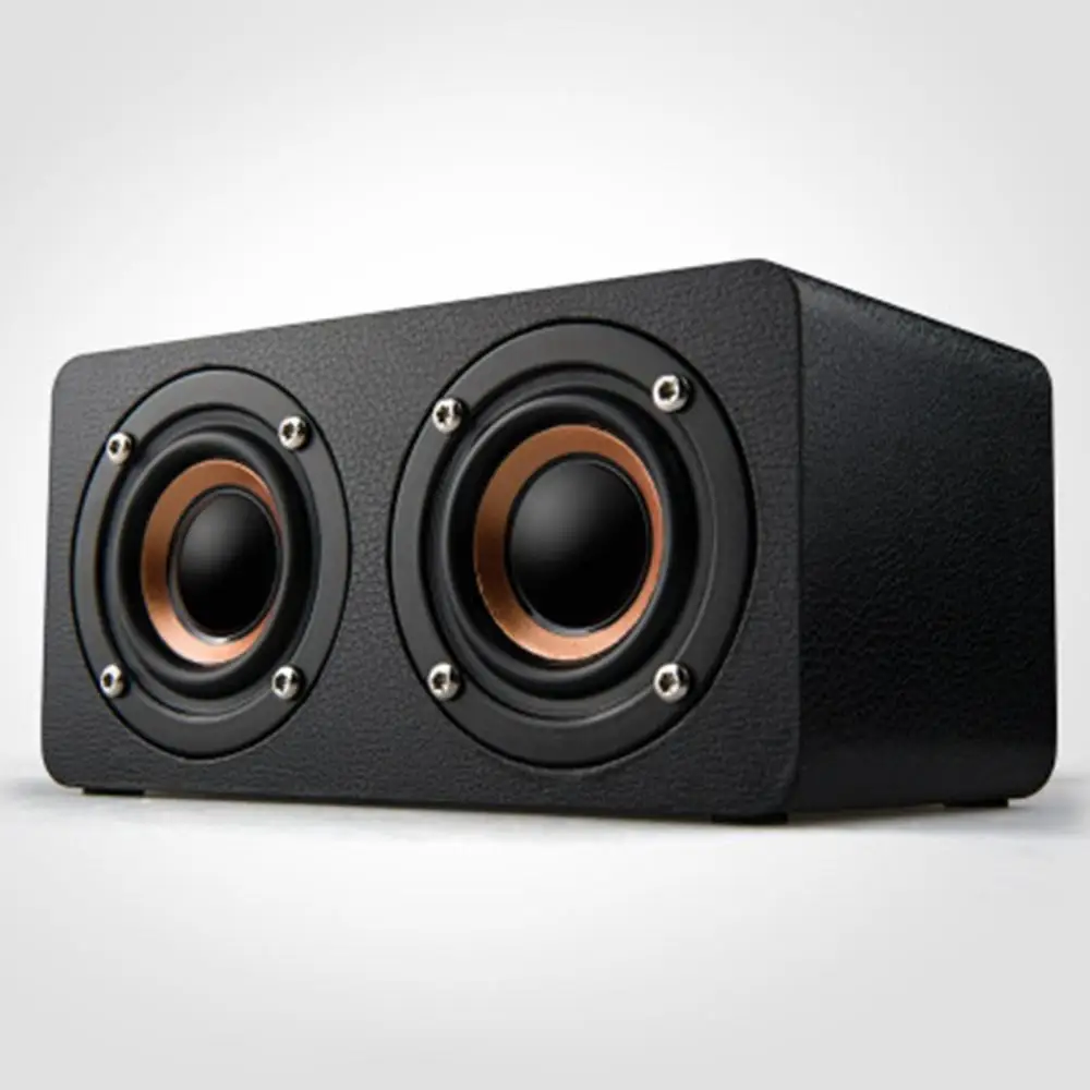 Деревянный беспроводной Bluetooth динамик Портативный hifi шок бас динамик аудио Саундбар сабвуфер звуковая панель - Color: White