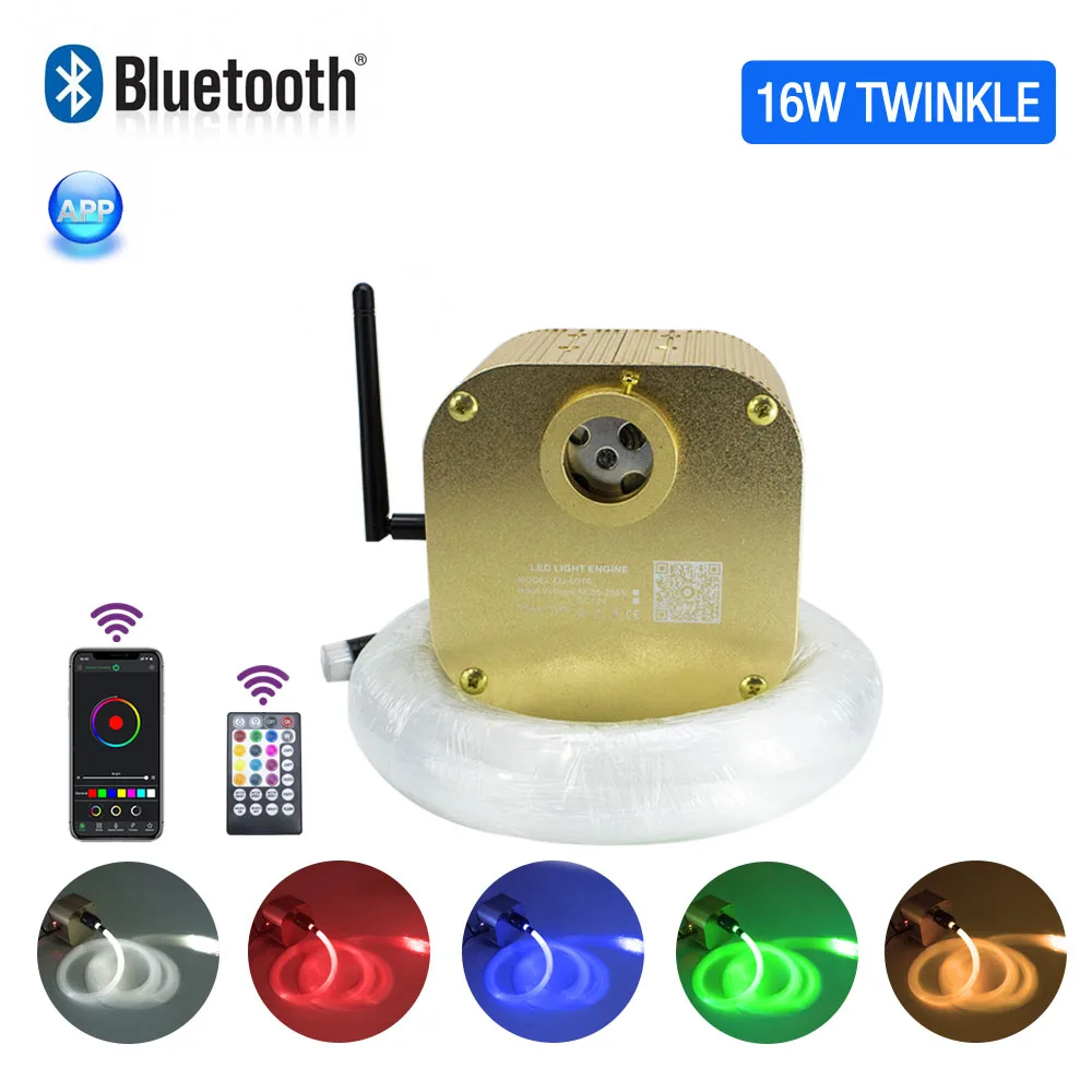 $77.72 16W Twinkle Fiber Optic Starry Ceiling lighting kits Bluetooth APP Smart Music Control for Car roof star kid Room Ceiling Light