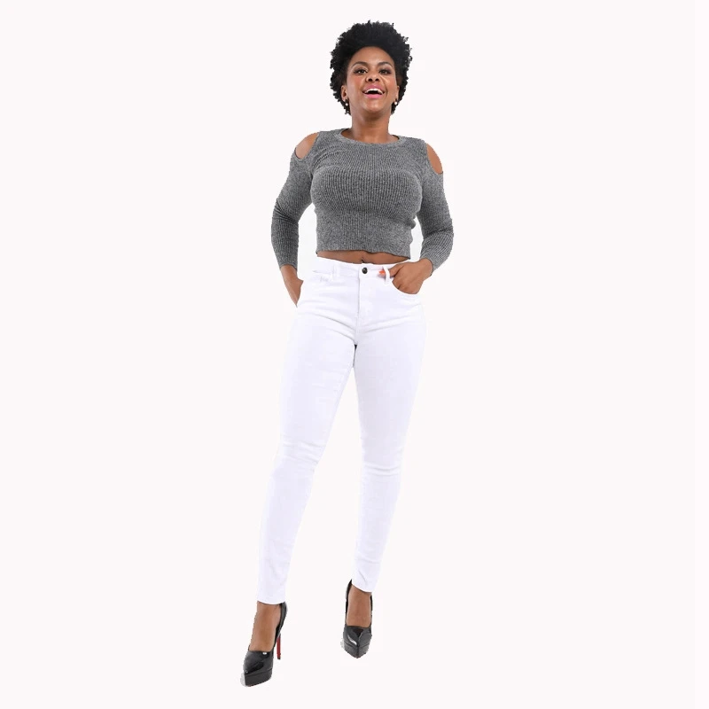 Jeans for Women mom Jeans Mid Waist Jeans Woman High Elastic plus size Stretch Jeans female washed denim skinny pencil pants