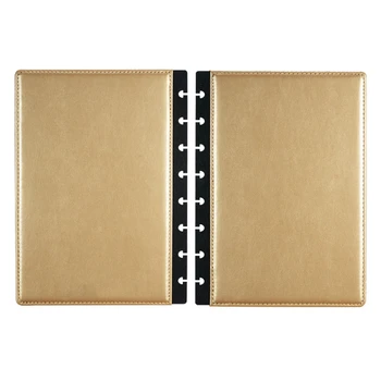 

Fromthenon A5 Mushroom Discbound Notebook Leather Cover 8 Holes Loose Leaf Spiral Planner Binding Cover Office School Stationery