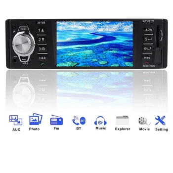 

Dab Car Radio Coche 1 din 3615B Car Audio Auto Audio Car Stereo FM Bluetooth 2.0 Rear View Camera oto teypleri Subwoofer Radios