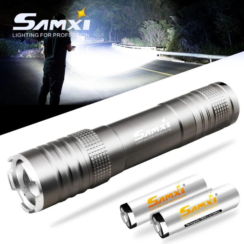 2020 Mini LED Flashlight With 18650 Battery As Tactical Lamp For Camping Fishing Q5 Gray Lantern Torch Waterproof | Лампы и освещение