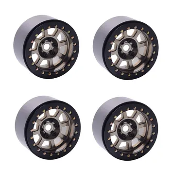 

4 Pcs Aluminum Alloy 2.2 Beadlock Wheels,Metal Wheels for 1/10 RC Crawler Axial SCX10