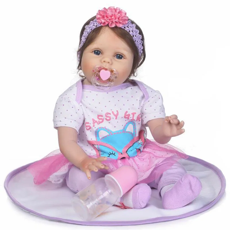 

Fashion baby doll dolls reborn Cute Princess Bonecas Real Soft Silicone doll Lifelike Toddler Newborn Babies toys for child gift