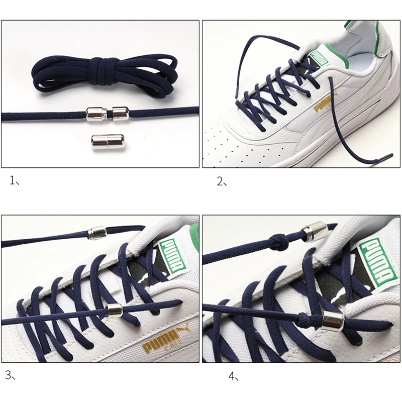 1 пара эластичных шнурков без галстука фиксирующие круглые шнурки для ботинок дети взрослые Кроссовки Ленивые шнурки полукруг быстрые шнурки 19 цветов