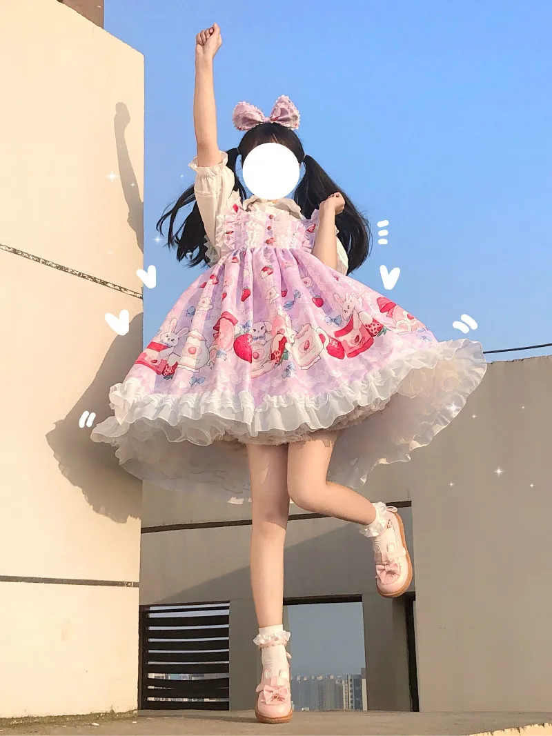 Cosplay&ware Lolita Tea Rabbit Dress Sling Jsk Shirt Renaissance Gothic Party Sweet -Zentai shop online Hd94b09ebd18445d1baa7bdb6b5567762S.jpg