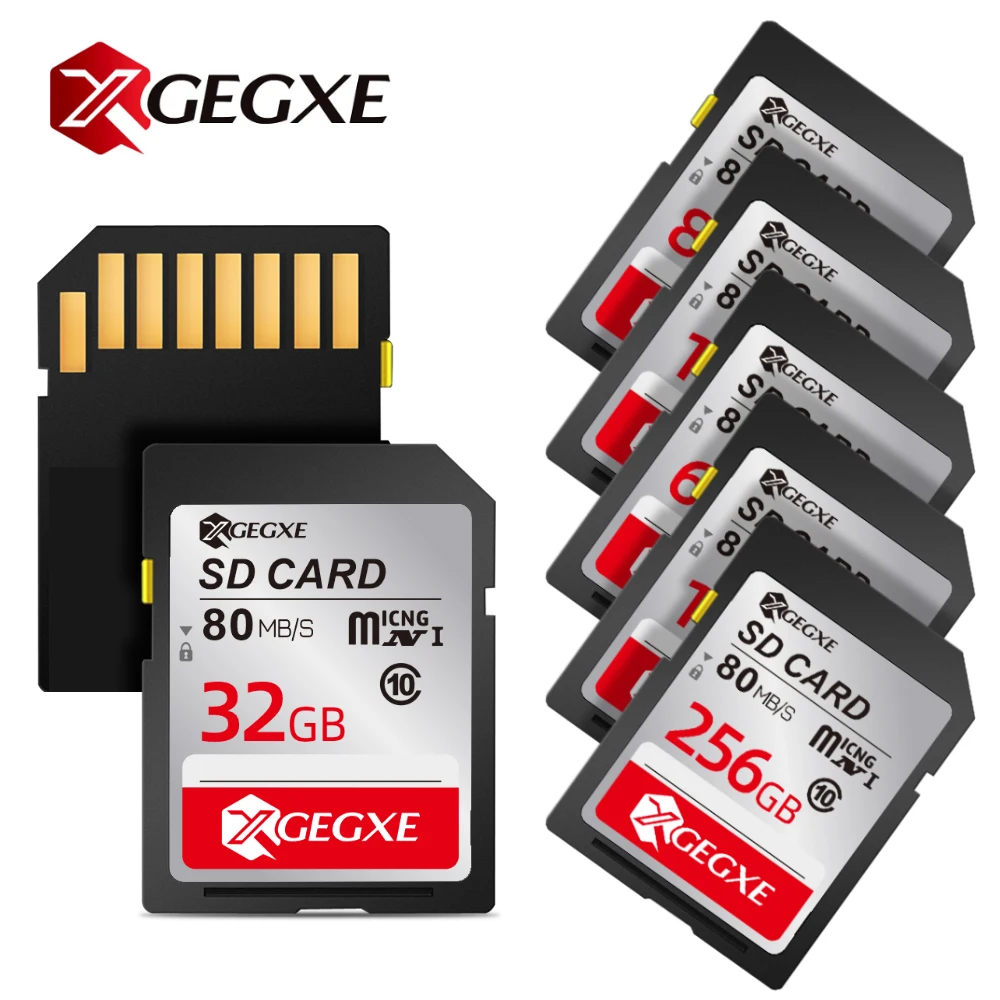XGEGXE sd-карта 64 Гб 128 Гб карта памяти C10 HD 80 МБ/с./с флэш-накопитель для камеры