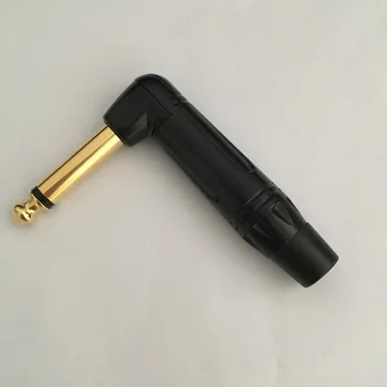 

10PCS Good Quality Black Mono 6.35mm Male Right Angle 6.35MM Audio Guitar DIY Connector