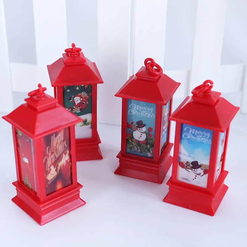 Santa Claus Snowman Lantern Light Merry Christmas Decor For Home Christmas Tree Ornament Xmas Gifts Navidad 2021 New Year 2022