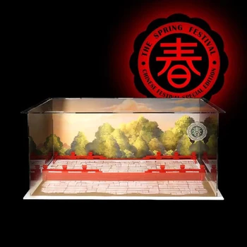 

Acrylic Display Box Dustproof Display Box Show Box For Lion Dancing 80104 (Display Box Included Only, No Kit) For Kids Toys Gift